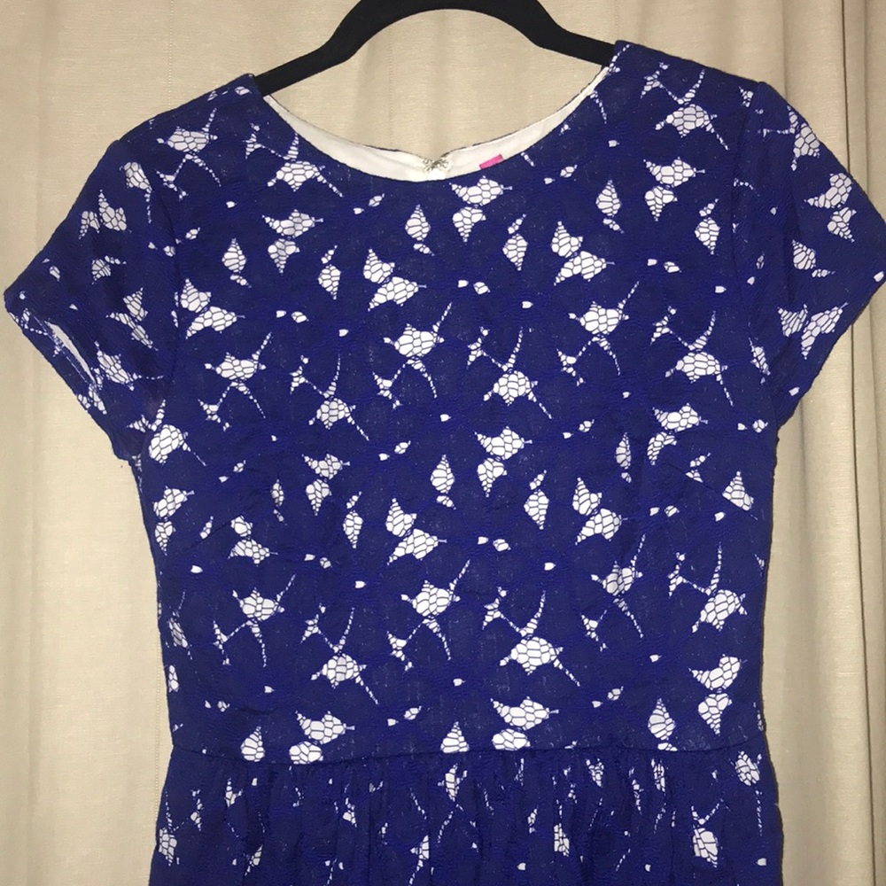 blue floral lace Vince Camuto dress 2